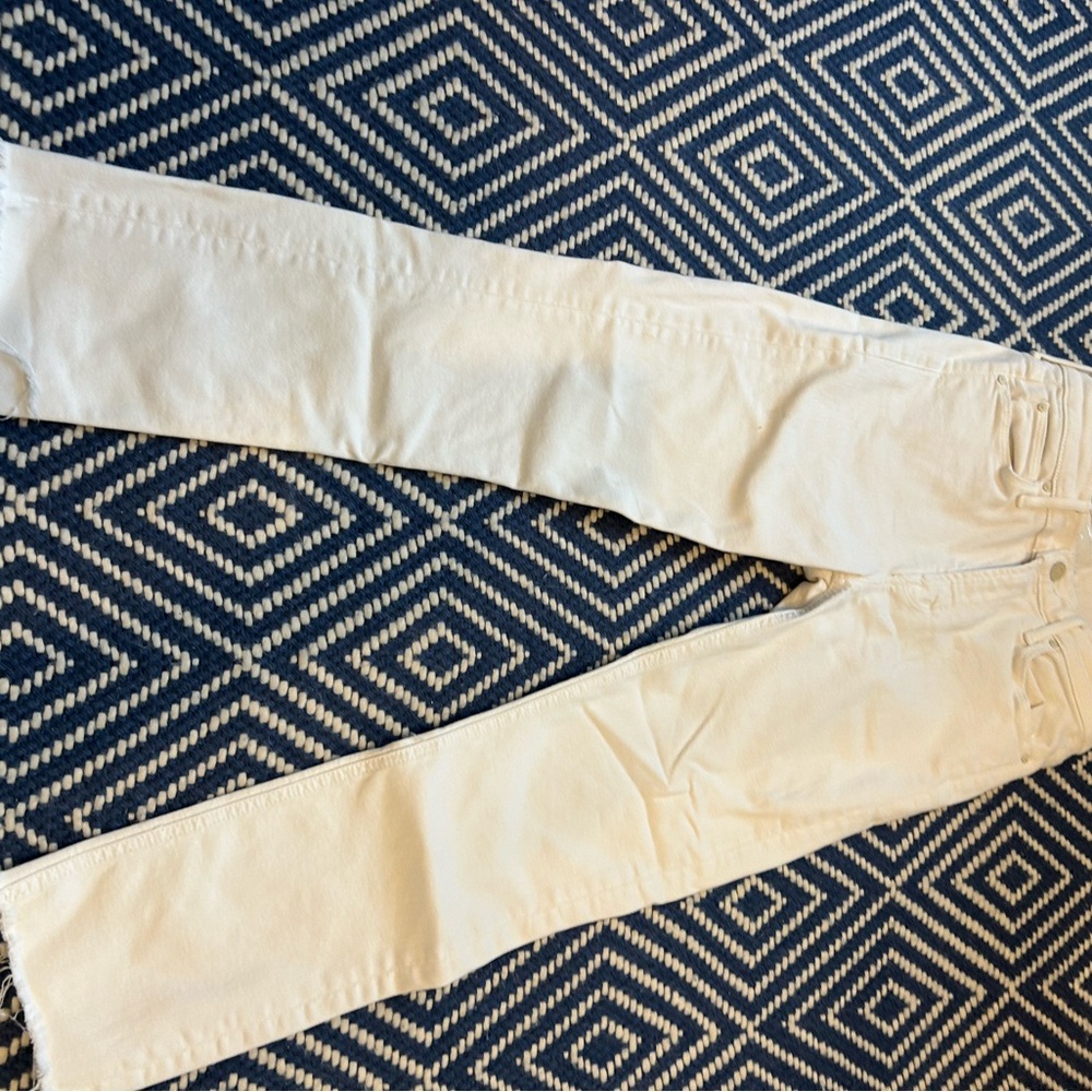 MOTHER Cream Denim Jeans